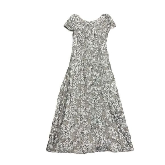 NWT women Alex Evenings Formal Grey Long Dress - Picture 1 of 3